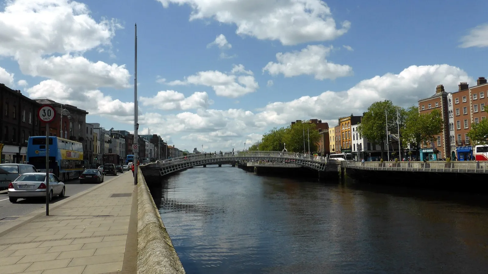 Ha’penny Bridge over the River Liffey in Dublin