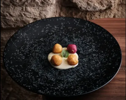 Plato del menú degustación de El Romero, en Mahón