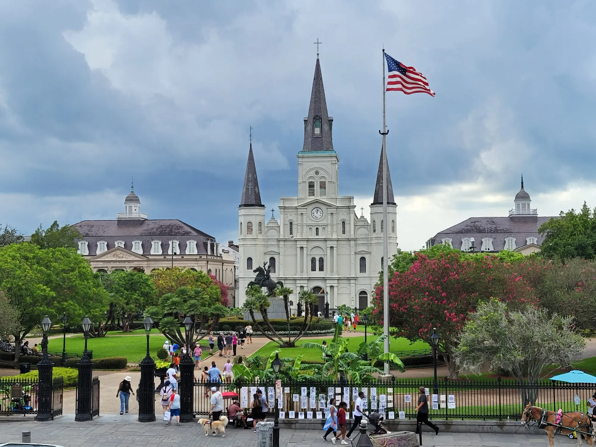 Jackson Square with St. Louis Cathedral, the Cabildo, and the Presbytère