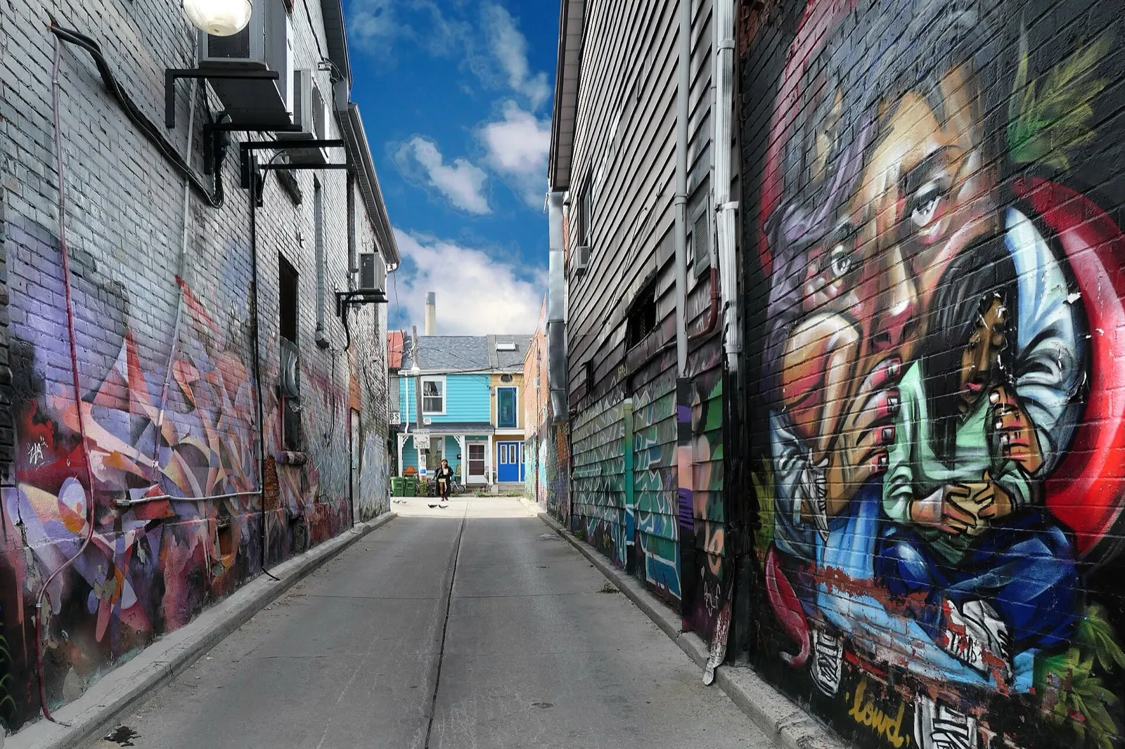 Street art in a Kensington Market alley, Toronto